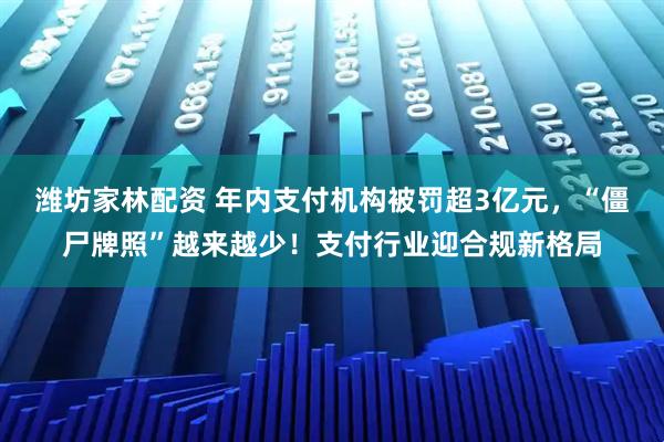 潍坊家林配资 年内支付机构被罚超3亿元，“僵尸牌照”越来越少！支付行业迎合规新格局